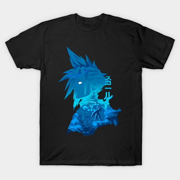 Strife Final Fantasy Negative Space T-Shirt by My Kido